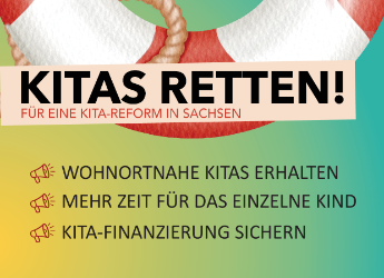 „Kitas retten!“ – Teilnehmen an der Kundgebung in Dresden