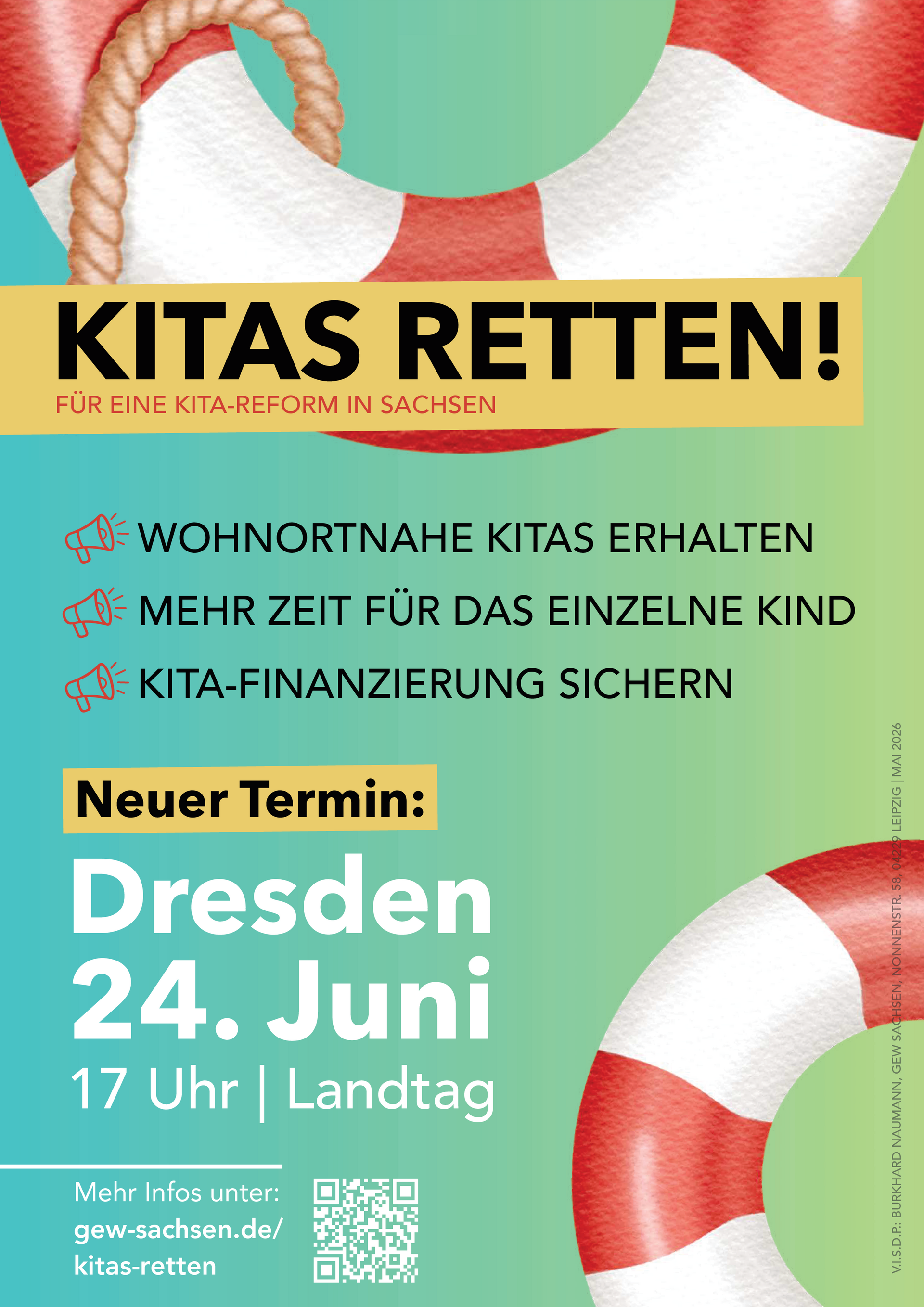 Kitas retten Plakat