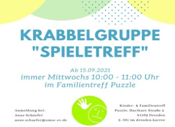 Neu: Krabbelgruppe "Spieletreff" im Familientreff "Puzzle"